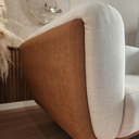 Ver imagem 6 de Sofá Íris 2 Lugares Luxo Linho e Couro Sintético | Sofá para Sala Moderna Conforto Premium