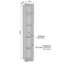 Ver imagem 2 de Estante Livreiro 5 Nichos Liverpool - Branco