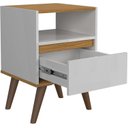 Ver imagem 7 de Mesa de Cabeceira Ted:branco/freijó