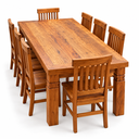 Ver imagem 2 de Conjunto Sala de Jantar Mesa 2m com 8 Cadeiras Madeira Maciça de Demolição Made Wood