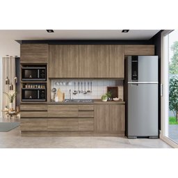 Balcão de Cozinha Maxxi G746 1 Porta e 4 Gavetas c/ Tampo Nogal/Preto - Kappesberg - 5