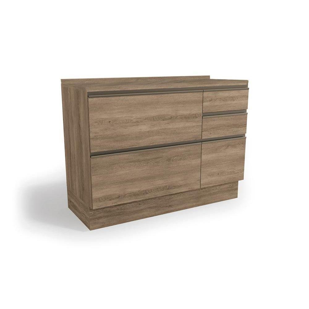 Balcão de Cozinha Maxxi G746 1 Porta e 4 Gavetas c/ Tampo Nogal/Preto - Kappesberg - 6