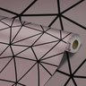Papel de Parede Vinilico Rosa Formas Geométricas Quarto 6m - 4