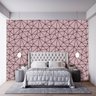 Papel de Parede Vinilico Rosa Formas Geométricas Quarto 6m - 8
