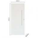 Ver imagem 2 de Porta de Alumínio Lambri 210x100cm com Fechadura Rolete e Puxador Project MGM Abertura Direita Branco
