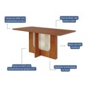 Ver imagem 3 de Mesa de Madeira Louise 180 Cm Cinamomo - Cimol