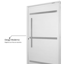 Ver imagem 6 de Porta de Alumínio Pivotante 220x120cm com Friso e Puxador Linha Project MGM Abertura Direita Branco