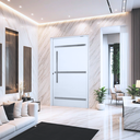 Ver imagem 2 de Porta de Alumínio Pivotante 220x130cm com Friso e Puxador Linha Project Mgm