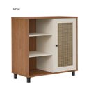 Ver imagem 7 de Conjunto Charlotte 180cm Retrô Tv 75" 4 Peças Cinamomo/off White
