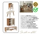 Ver imagem 5 de Conjunto Charlotte 180cm Retrô Tv 75" 4 Peças Cinamomo/off White