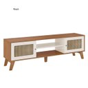 Ver imagem 6 de Conjunto Charlotte 180cm Retrô Tv 75" 4 Peças Cinamomo/off White