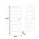 Ver imagem 3 de Porta de Alumínio Laminada 210x60cm Soft Plus MGM Abertura Direita Branco