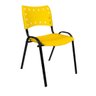 Kit com 10 Cadeiras Iso para Escola Escritório Comércio Amarela Base Preta - 2
