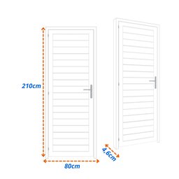 Porta de Alumínio Laminada 210x80cm Soft Plus MGM - 3
