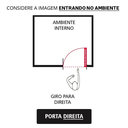 Ver imagem 4 de Porta de Alumínio Laminada 210x70cm Soft Plus MGM Abertura Direita Branco