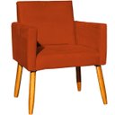 Ver imagem 6 de Kit 4 Poltronas Nina Suede Cores Pé Palito 30cm Castanho