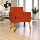 Ver imagem 7 de Kit 4 Poltronas Nina Suede Cores Pé Palito 30cm Castanho