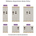 Ver imagem 6 de Cômoda Infantil 95cm 1 Porta com Vidro e 4 Gavetas Sonho Multimóveis Mp4474 Madeirado/off White
