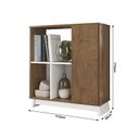 Ver imagem 3 de Aparador Buffet Sala Monet 1 Porta com Prateleiras Madero Canela/Off White