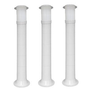 Poste Balizador Luminária Casa Jardim 75cm Branco Kit 3