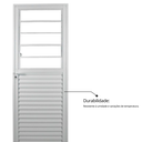 Ver imagem 5 de Porta de Alumínio Basculante 210x80cm com Vidro Liso Soft Plus MGM Abertura Esquerda Branco