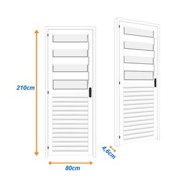Porta de Alumínio Basculante 210x80cm com Vidro Liso Soft Plus MGM - 10 Porta de Alumínio Basculante 210x80cm com Vidro Liso Soft Plus MGM - 10