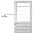 Ver mais imagens de Porta de Alumínio Basculante 210x80cm com Vidro Liso Soft Plus MGM Abertura Esquerda Branco