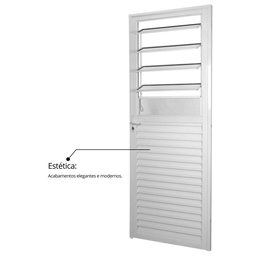 Porta de Alumínio Basculante 210x80cm com Vidro Liso Soft Plus MGM - 7 Porta de Alumínio Basculante 210x80cm com Vidro Liso Soft Plus MGM - 7