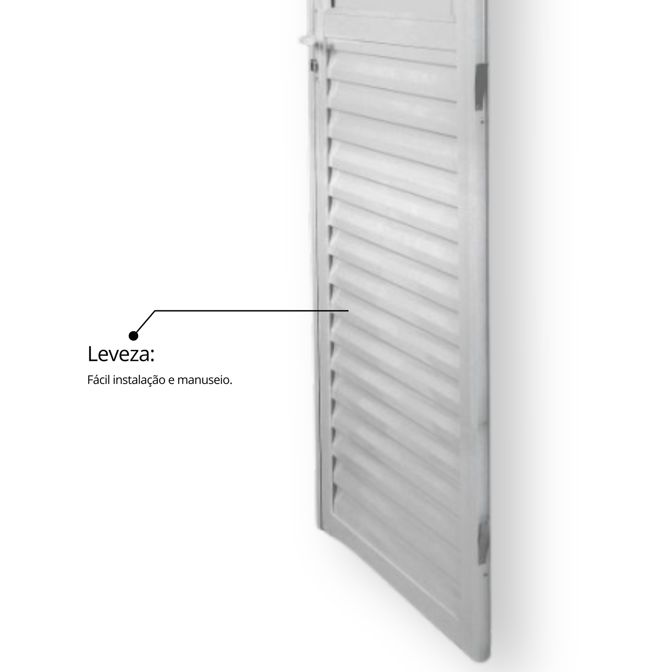 Porta de Alumínio Basculante 210x80cm com Vidro Liso Soft Plus MGM - 9