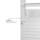 Ver imagem 4 de Porta de Alumínio Basculante 210x80cm com Vidro Mini Boreal Soft Plus MGM Abertura Esquerda Branco