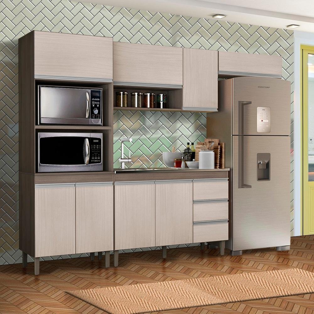 Cozinha Modulada Malbec Avelã 4 Peças | MadeiraMadeira