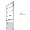 Ver imagem 3 de Porta de Alumínio Basculante 210x80cm com Vidro Mini Boreal Soft Plus MGM Abertura Direita Branco