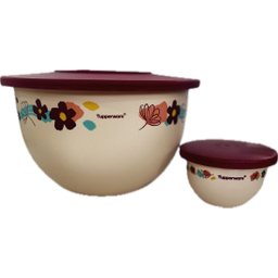 Tupperware Kit 2 Peças Tigelas Murano Flores Ao Vento Kit 2 Peças Tigelas Murano Flores Ao Vento - 2