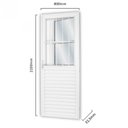Ver imagem 2 de Porta de Alumínio Postigo 210x80cm com Vidro Liso Soft Plus MGM Abertura Direita Branco