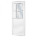 Ver imagem 1 de Porta de Alumínio Postigo 210x80cm com Vidro Liso Soft Plus MGM Abertura Direita Branco