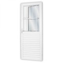 Ver imagem 1 de Porta de Alumínio Postigo 210x80cm com Vidro Mini Boreal Soft Plus MGM Abertura Esquerda Branco