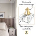 Ver imagem 2 de 4 Pendente Cristal K9 Cabeceira Metal Dourado G9 Bet13