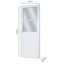 Ver imagem 2 de Porta de Alumínio 210x70cm com 2 Vidros Lisos Linha Solida Mgm