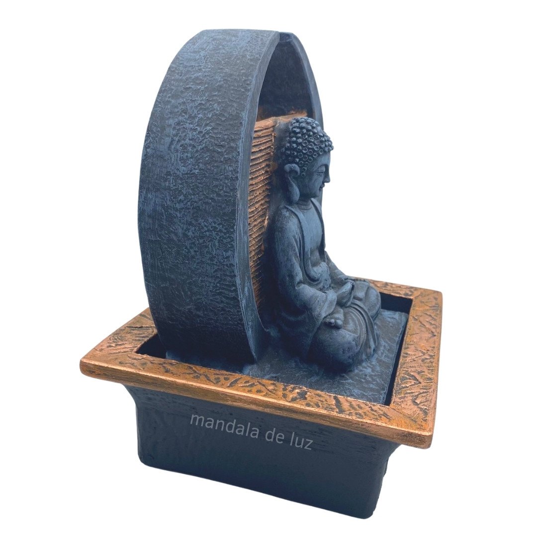 Fonte de Água Buda Hindu Círculo Cascata 1 Queda 25cm BIVOLT - 3