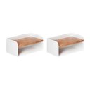 Ver imagem 1 de Kit 2 Apoios de Cabeceira em Aço Linha Home Padrão Morphi Design 45 Branco
