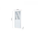Ver imagem 2 de Porta de Alumínio 210x80cm com 2 Vidros Mini Boreal Linha Solida MGM Abertura Direita Branco
