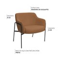 Ver imagem 3 de Kit 02 Poltronas Decorativas Jade Base Aço Preto Bouclé Terracota - Nexta Casa