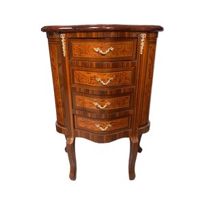 Semanier Clássica com Marchetaria com 4 Gavetas - 79x52x35cm Prime Home Decor 37930