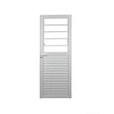 Ver imagem 1 de Porta de Alumínio Basculante 210x90cm com Vidro Liso Linha Solida MGM Abertura Direita Branco
