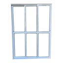 Ver imagem 2 de Porta Balcao L25 3 Folhas Vidro 2,10 X 1,50 Alumínio Branco