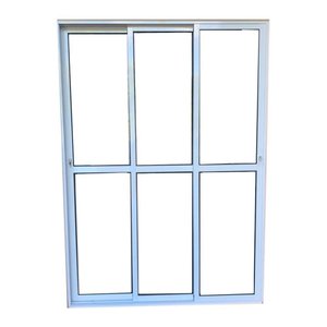 Porta Balcao L25 3 Folhas Vidro 2,10 X 1,50 Alumínio Branco