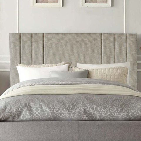 Cabeceira Estofada Grécia 100cm Solteiro Para Cama Box Quarto Linho Bege - Gat Magazine