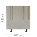 Ver imagem 3 de Cabeceira Estofada Grécia 100cm Solteiro Para Cama Box Quarto Linho Bege - Gat Magazine