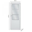 Ver imagem 3 de Porta de Alumínio Postico 210x80cm com 3 Vidros Lisos Linha Solida MGM Abertura Direita Branco