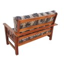 Ver mais imagens de Sofá Banco Namoradeira Colinial Cancún 2 Lugares de Madeira Banco Super Resistente Estofado Floral T